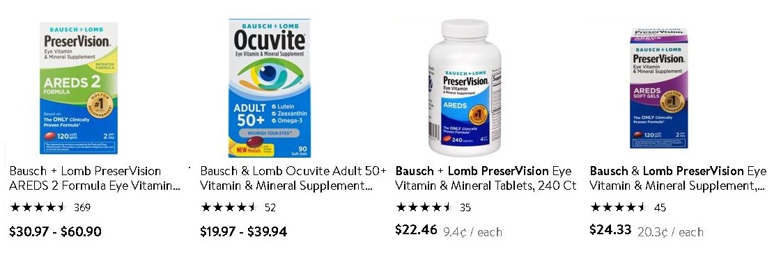 必買維他命-Bausch & Lomb PreserVision AREDS 2 Multi Vitamins