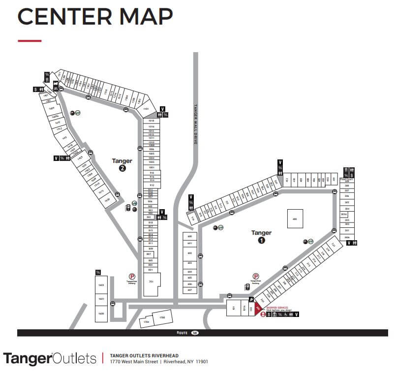 美國OUTLET- Tanger Outlets - 平面圖